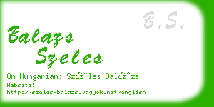 balazs szeles business card